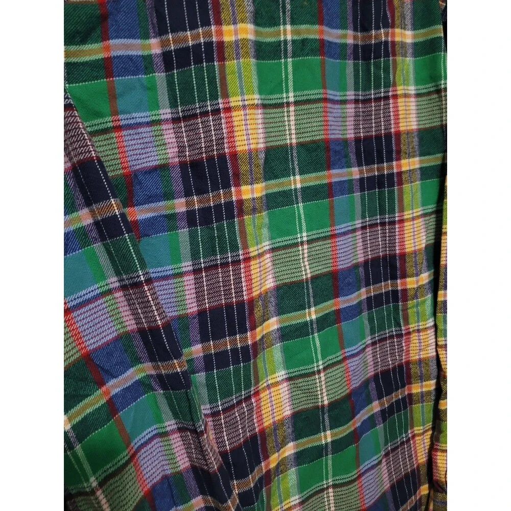 Polo Ralph Lauren Large flannel classic fit button front plaid collar pockets